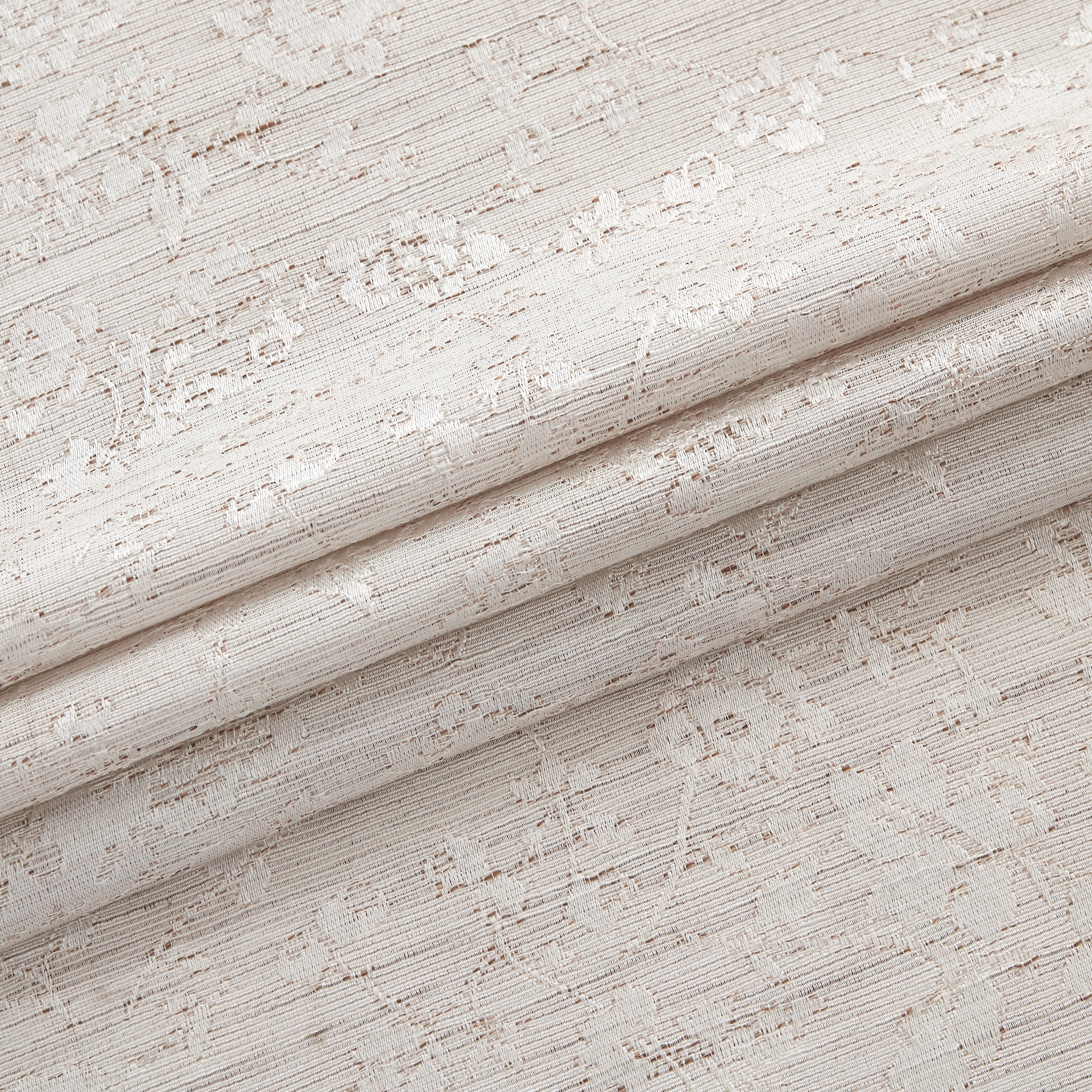 Dainty Home Priscilla Boho 3D Microstripes Textured Floral Embroidery Room Darkening Grommet Panel Pair