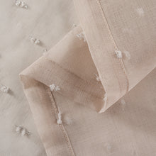 Load image into Gallery viewer, Dainty Home Ribbons Boho Linen Look Fabric With 3D Embellished Lurex Ribbons Light Filtering Grommet Panel Pair