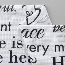 Load image into Gallery viewer, Dainty Home Printed 3D Textured Waffle Weave Textured Love Phrases Designed Fabric Shower Curtain with 12 Roller Ball Hooks Included 70" x 72"