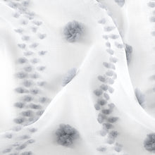Load image into Gallery viewer, Dainty Home Cloud Linen Look Light Filtering Grommet Panel Pair With 3D Cotton Like Cloud Puffs