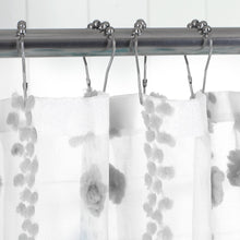 Load image into Gallery viewer, Dainty Home Cloud Modern 3D Linen-Look Fabric Shower Curtain With 3D Cotton Like Puffs