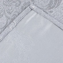 Load image into Gallery viewer, Dainty Home Majestic Satin Embroidered Damask Textured Weaved Cotton Feel Designed Fabric Shower Curtain