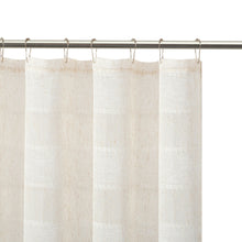 Load image into Gallery viewer, Dainty Home Megan 3D Linen Textured Linen Look Chenille Striped Designed Fabric Shower Curtain