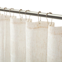 Load image into Gallery viewer, Dainty Home Megan 3D Linen Textured Linen Look Chenille Striped Designed Fabric Shower Curtain