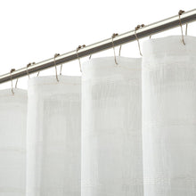 Load image into Gallery viewer, Dainty Home Megan 3D Linen Textured Linen Look Chenille Striped Designed Fabric Shower Curtain