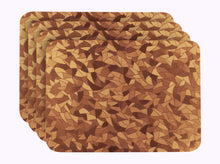 Load image into Gallery viewer, Dainty Home Metallic Leaf Vinyl Leaf Slash Look Textured Reversible 12" x 18" Rectangular Placemats