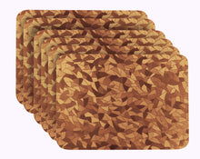 Load image into Gallery viewer, Dainty Home Metallic Leaf Vinyl Leaf Slash Look Textured Reversible 12" x 18" Rectangular Placemats