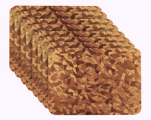 Load image into Gallery viewer, Dainty Home Metallic Leaf Vinyl Leaf Slash Look Textured Reversible 12" x 18" Rectangular Placemats