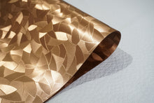 Load image into Gallery viewer, Dainty Home Metallic Leaf Vinyl Leaf Slash Look Textured Reversible 12" x 18" Rectangular Placemats