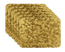 Load image into Gallery viewer, Dainty Home Metallic Leaf Vinyl Leaf Slash Look Textured Reversible 12" x 18" Rectangular Placemats