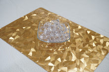 Load image into Gallery viewer, Dainty Home Metallic Leaf Vinyl Leaf Slash Look Textured Reversible 12" x 18" Rectangular Placemats