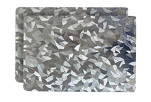 Load image into Gallery viewer, Dainty Home Metallic Leaf Vinyl Leaf Slash Look Textured Reversible 12" x 18" Rectangular Placemats