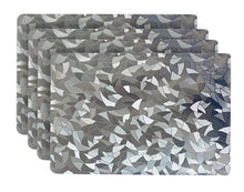 Load image into Gallery viewer, Dainty Home Metallic Leaf Vinyl Leaf Slash Look Textured Reversible 12" x 18" Rectangular Placemats