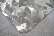 Load image into Gallery viewer, Dainty Home Metallic Leaf Vinyl Leaf Slash Look Textured Reversible 12" x 18" Rectangular Placemats