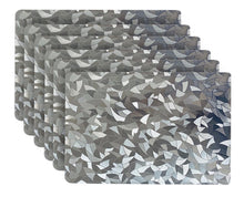 Load image into Gallery viewer, Dainty Home Metallic Leaf Vinyl Leaf Slash Look Textured Reversible 12" x 18" Rectangular Placemats