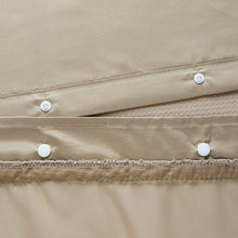 Load image into Gallery viewer, Dainty Home Complete 2 in 1 Waffle Weave Hotel Spa Style Fabric Shower Curtain Snap On/Off Waterproof Detachable Liner Set