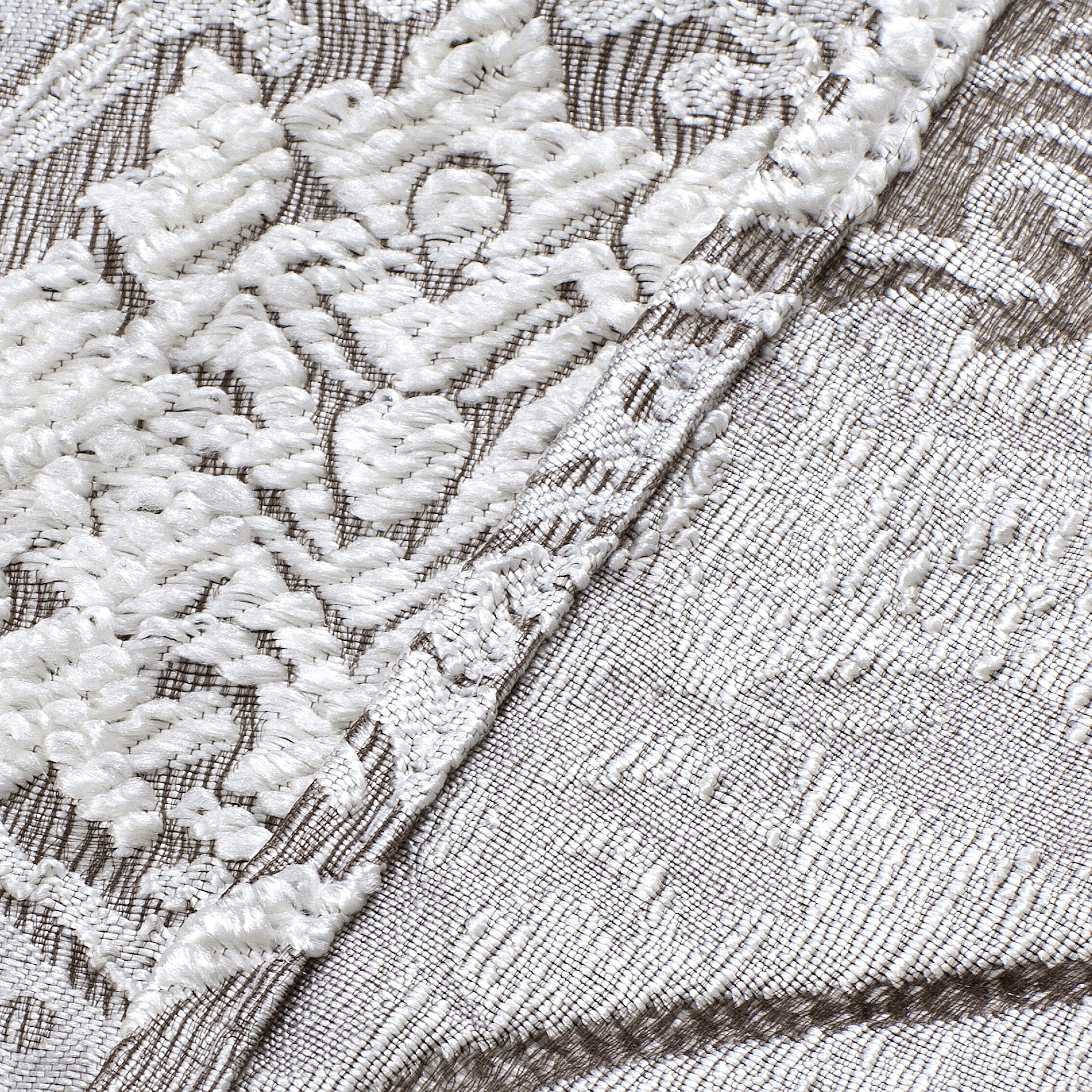 Dainty Home Monaco Luxurious Satin Feel 3D Tufted Medallion Jacquard Designed Room Darkening Grommet Panel Pair