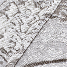 Load image into Gallery viewer, Dainty Home Monaco Luxurious Satin Feel 3D Tufted Medallion Jacquard Designed Room Darkening Grommet Panel Pair