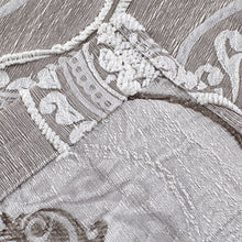 Load image into Gallery viewer, Dainty Home Monaco Luxurious Satin Feel 3D Tufted Medallion Jacquard Designed Room Darkening Grommet Panel Pair