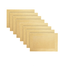 Load image into Gallery viewer, Dainty Home Napa Woven Textilene Crossweave With Solid Geometric Pattern Reversible 12" x 18" Rectangular Placemat