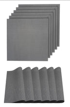 Load image into Gallery viewer, Dainty Home Natural Shimmer Woven Lurex Textilene Crossweave With Embedded Lurex Reversible 15" x 15" Square Placemats