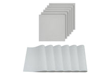 Load image into Gallery viewer, Dainty Home Natural Shimmer Woven Lurex Textilene Crossweave With Embedded Lurex Reversible 15" x 15" Square Placemats