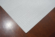 Load image into Gallery viewer, Dainty Home Natural Shimmer Woven Lurex Textilene Crossweave With Embedded Lurex Reversible 15" x 15" Square Placemats