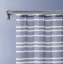 Load image into Gallery viewer, Dainty Home Naples 3D Linen Textured Weaved Linen Look Striped Designed Shower Curtain