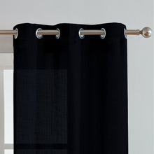 Load image into Gallery viewer, Dainty Home Hannah Solid Criss-Cross Weave Fabric Semi-Sheer Airy & Breathable Light Filtering Grommet Panel Pair