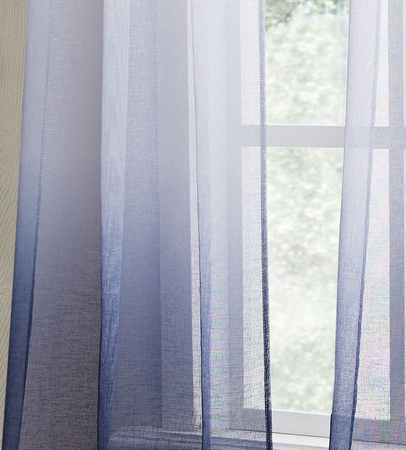 Dainty Home Shadow Ombre Linen Look Boho Gradient Linen Textured Grommet Panel Pair