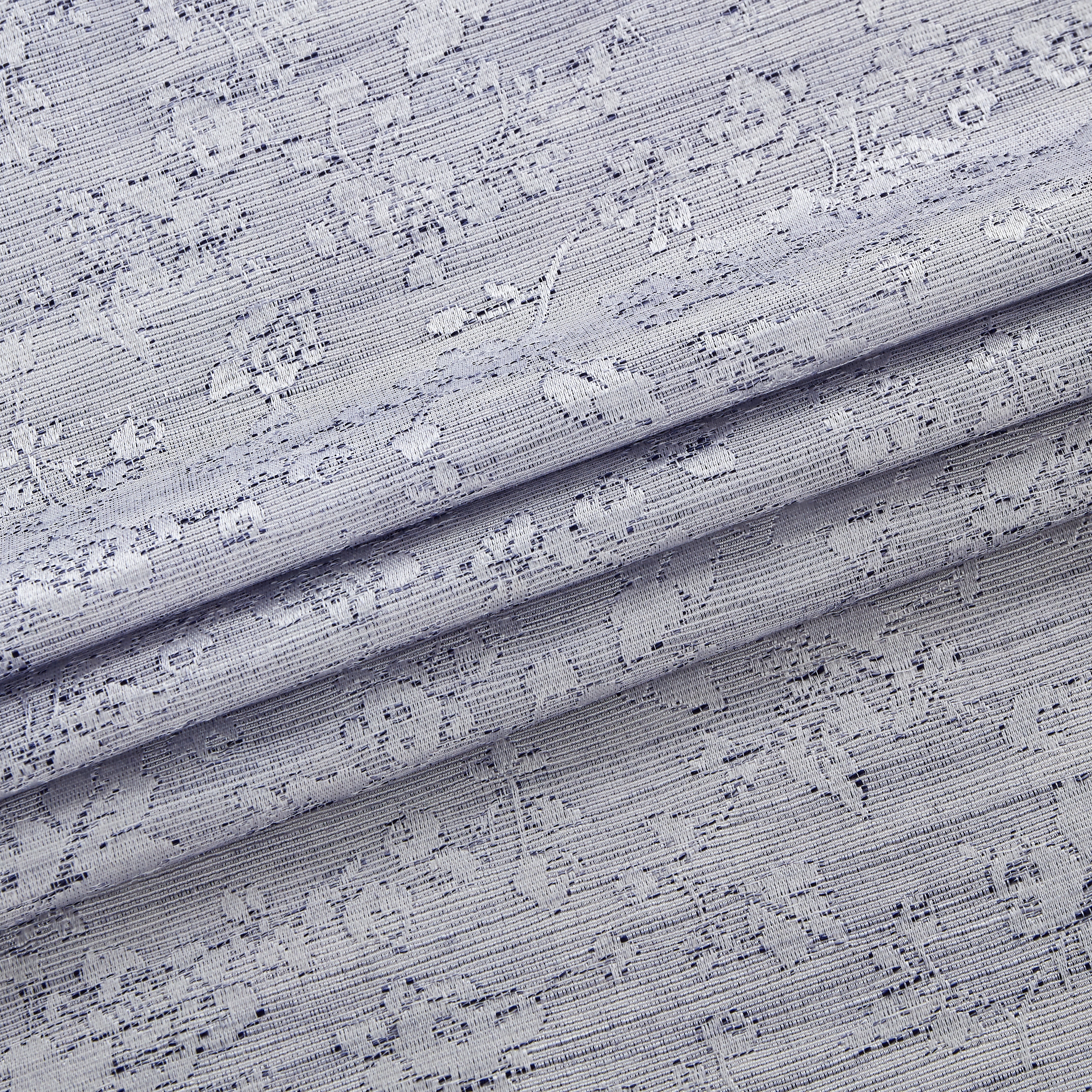 Dainty Home Priscilla Boho 3D Microstripes Textured Floral Embroidery Room Darkening Grommet Panel Pair