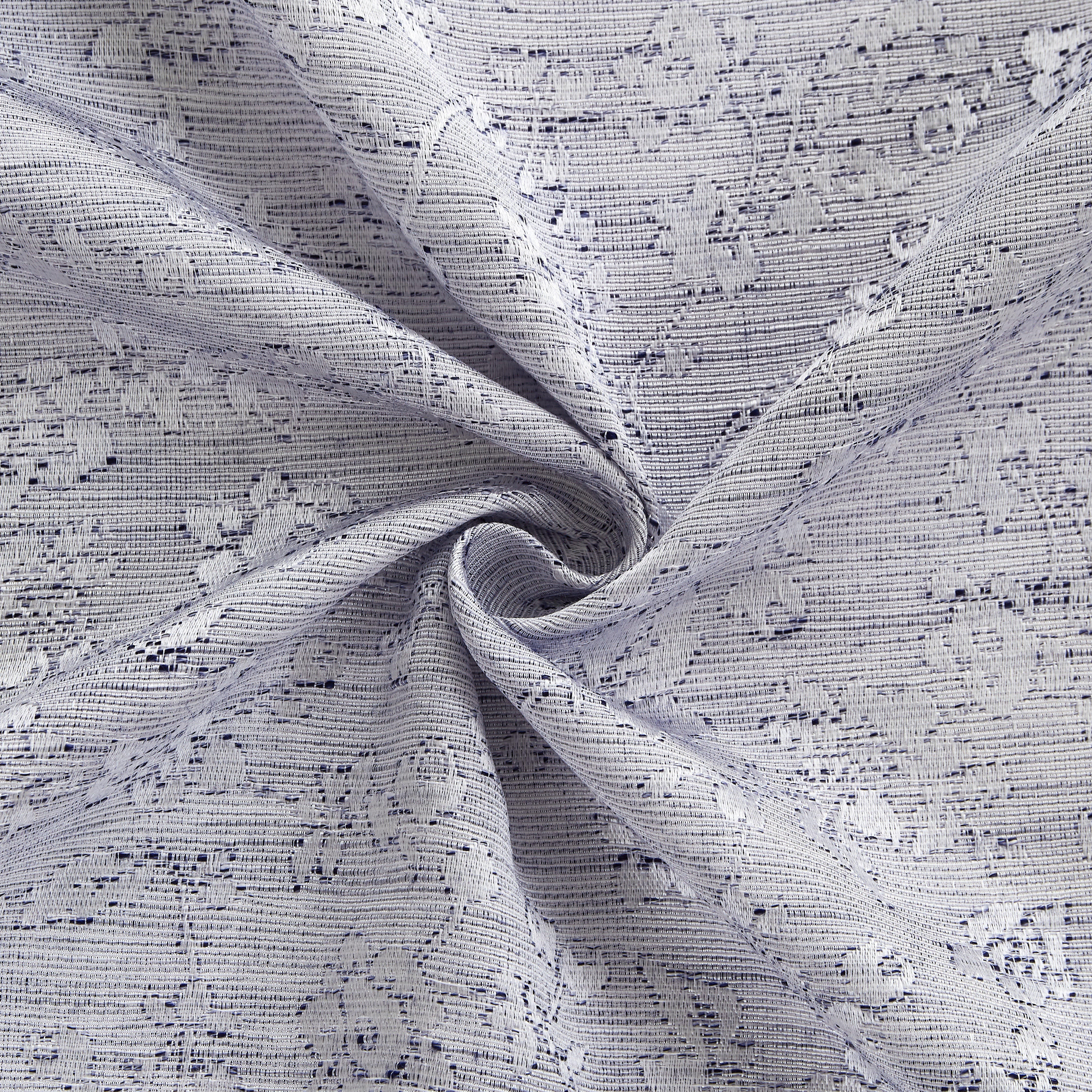 Dainty Home Priscilla Boho 3D Microstripes Textured Floral Embroidery Room Darkening Grommet Panel Pair