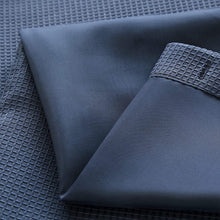 Load image into Gallery viewer, Dainty Home Complete 2 in 1 Waffle Weave Hotel Spa Style Fabric Shower Curtain Snap On/Off Waterproof Detachable Liner Set