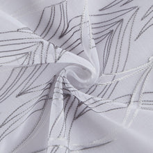 Load image into Gallery viewer, Dainty Home New Wave Boho 3D Wave Embroidered Striped Design Linen Look Light Filtering Grommet Panel Pair