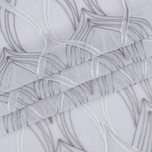 Load image into Gallery viewer, Dainty Home New Wave Boho 3D Wave Embroidered Striped Design Linen Look Light Filtering Grommet Panel Pair