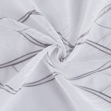 Load image into Gallery viewer, Dainty Home New Wave Boho 3D Wave Embroidered Striped Design Linen Look Light Filtering Grommet Panel Pair