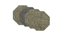 Load image into Gallery viewer, Dainty Home Amalfi Faux Leather Reversible 2 Pattern 15" x 15" Octagon Placemat Set