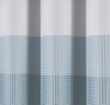 Load image into Gallery viewer, Dainty Home Ombre Waffle 13 Piece Set 3D Striped Ombre Design Shower Curtain with 12 Roller Ball Hooks Included