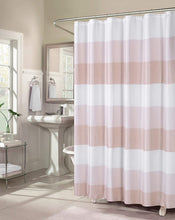 Load image into Gallery viewer, Dainty Home Ombre Waffle 3D Striped Waffle Weave Textured Ombre Stripe Designed Fabric Shower Curtain