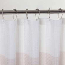 Load image into Gallery viewer, Dainty Home Ombre Waffle 13 Piece Set 3D Striped Ombre Design Shower Curtain with 12 Roller Ball Hooks Included