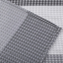 Load image into Gallery viewer, Dainty Home Ombre Waffle 13 Piece Set 3D Striped Ombre Design Shower Curtain with 12 Roller Ball Hooks Included