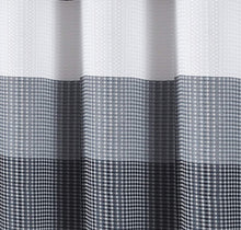 Load image into Gallery viewer, Dainty Home Ombre Waffle 13 Piece Set 3D Striped Ombre Design Shower Curtain with 12 Roller Ball Hooks Included