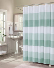Load image into Gallery viewer, Dainty Home Ombre Waffle 3D Striped Waffle Weave Textured Ombre Stripe Designed Fabric Shower Curtain