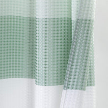 Load image into Gallery viewer, Dainty Home Ombre Waffle 3D Striped Waffle Weave Textured Ombre Stripe Designed Fabric Shower Curtain