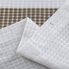 Load image into Gallery viewer, Dainty Home Ombre Waffle 13 Piece Set 3D Striped Ombre Design Shower Curtain with 12 Roller Ball Hooks Included