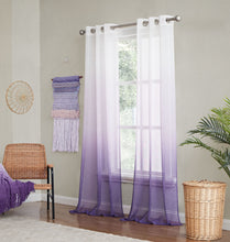 Load image into Gallery viewer, Dainty Home Shadow Ombre Linen Look Boho Gradient Linen Textured Grommet Panel Pair
