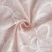 Load image into Gallery viewer, Dainty Home Rita 3D Linen Look Textured Floral 3D Chenille Designed Fabric Shower Curtain