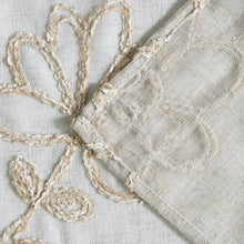 Load image into Gallery viewer, Dainty Home Rita 3D Linen Look Textured Floral 3D Chenille Designed Fabric Shower Curtain