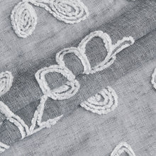 Load image into Gallery viewer, Dainty Home Rita 3D Linen Look Textured Floral 3D Chenille Designed Fabric Shower Curtain