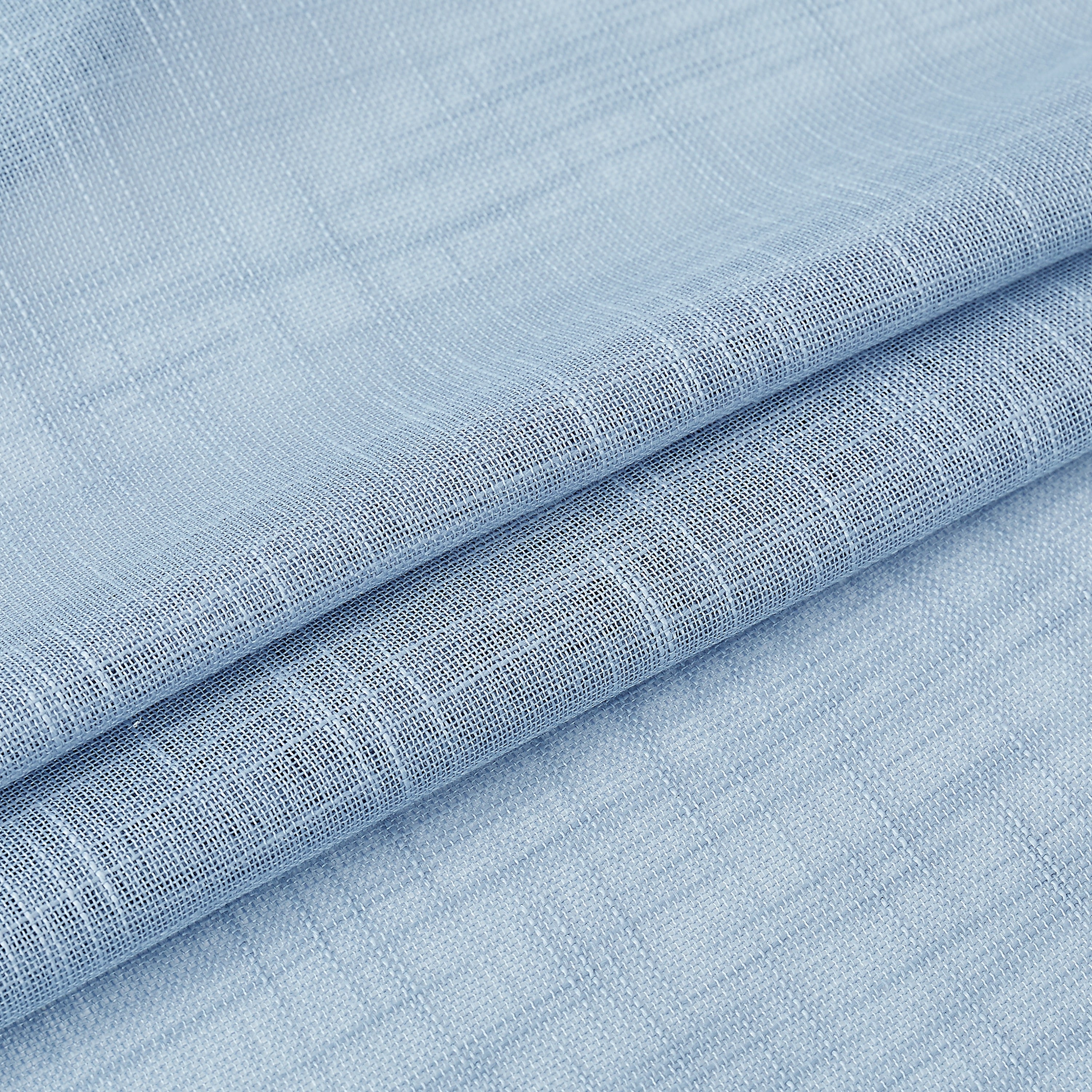 Dainty Home Hannah Solid Criss-Cross Weave Fabric Semi-Sheer Airy & Breathable Light Filtering Grommet Panel Pair